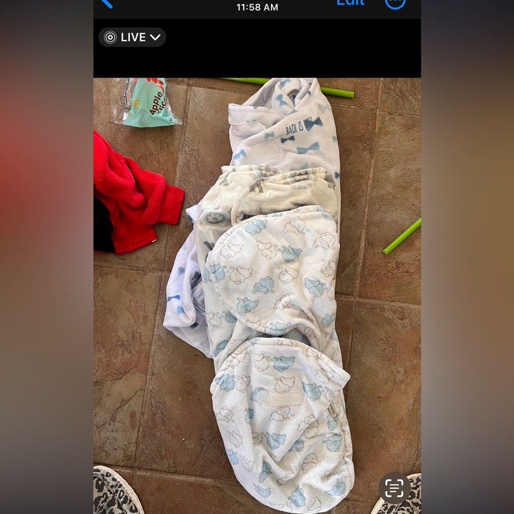 Fleece baby swaddles 0-3 month